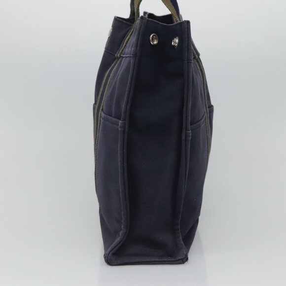 HERMES Fourre Tout MM Hand Bag Canvas Navy Auth ti2836 - Picture 4 of 16